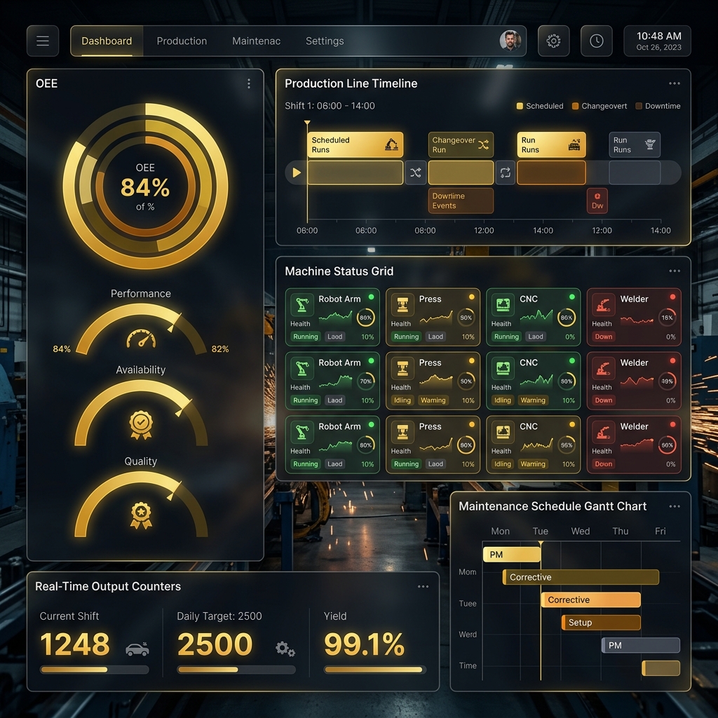 Production & Maintenance Dashboard